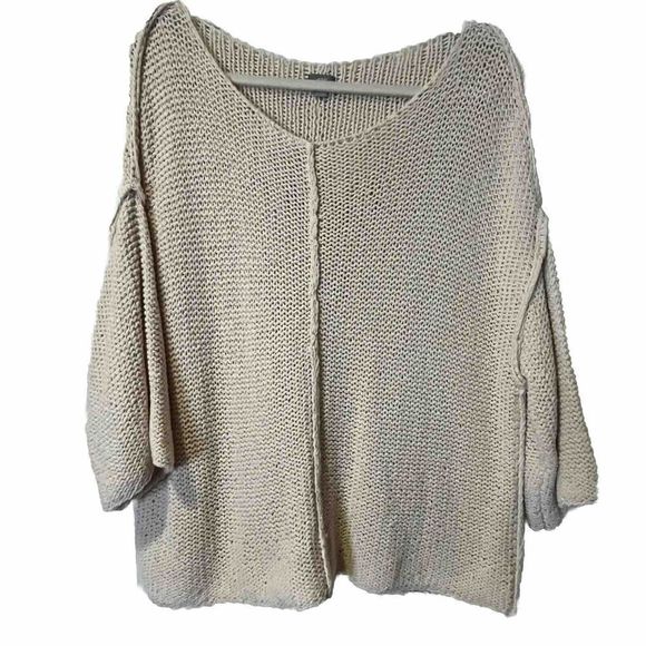 aerie Sweaters - Aerie Light Pink Oversized Open Knit Sweater Wmn’s Sz S Over shirt Beach
